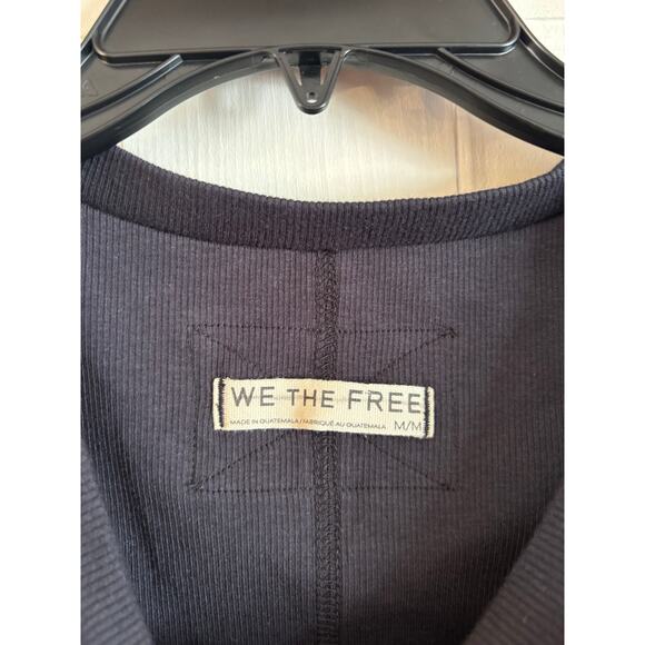 Free People We The Free Kate Tank Black Size Medium Cotton Ribbed Essential - Picture 5 of 5